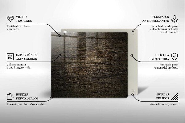 Placă protecție plita Textura scoarță de lemn