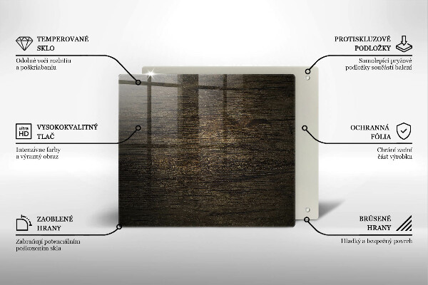 Placă protecție plita Textura scoarță de lemn