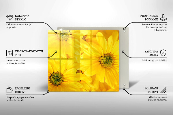 Placă protecție plita Petale de flori