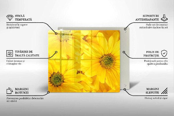 Placă protecție plita Petale de flori