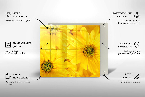 Placă protecție plita Petale de flori