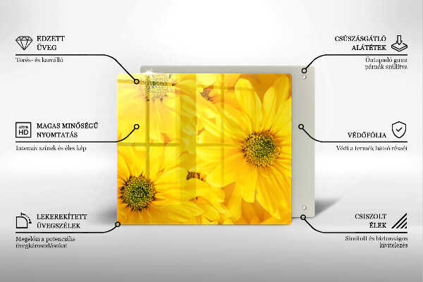 Placă protecție plita Petale de flori