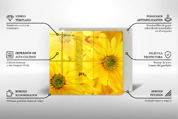 Placă protecție plita Petale de flori