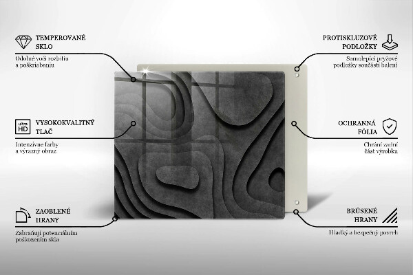 Placă protecție plita Forme de piatră 3d