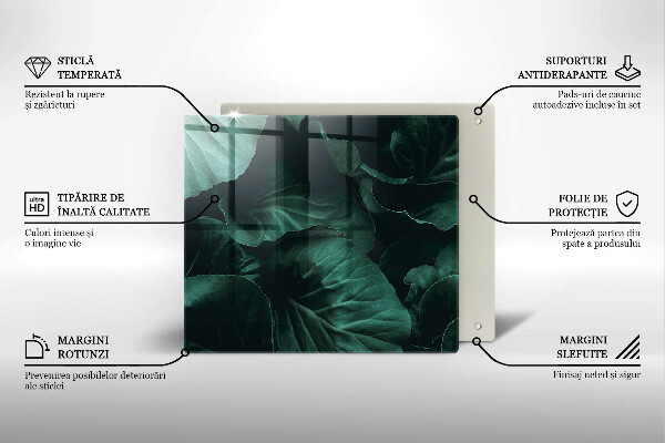 Placă protecție plita Frunze sălbatice întunecate