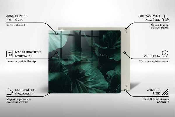 Placă protecție plita Frunze sălbatice întunecate