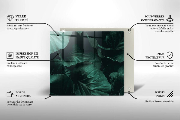 Placă protecție plita Frunze sălbatice întunecate