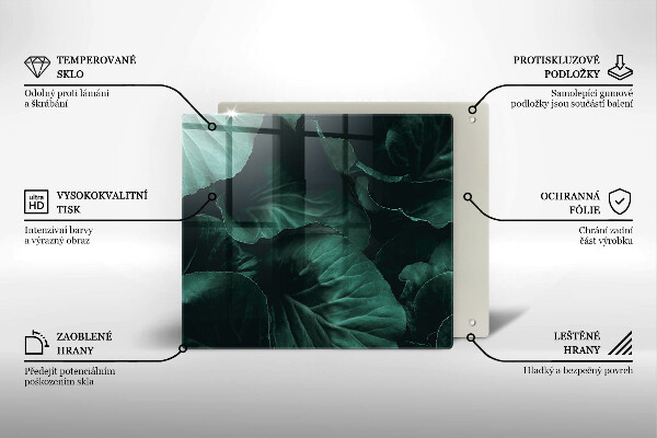 Placă protecție plita Frunze sălbatice întunecate