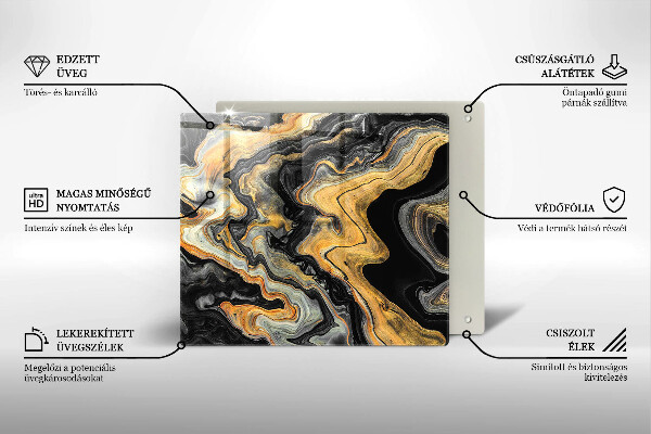 Placă sticla protectie aragaz Structura abstractă