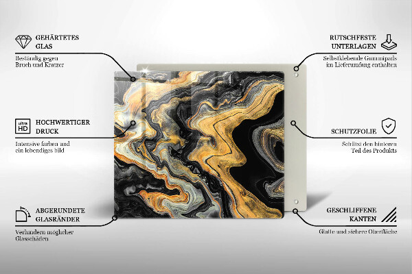 Placă sticla protectie aragaz Structura abstractă