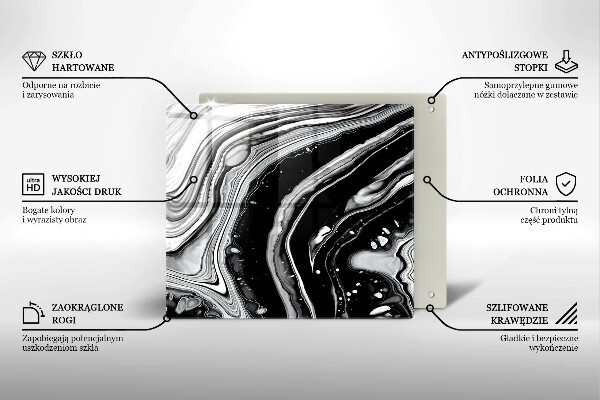 Placă sticla protectie aragaz Abstracția cernelii