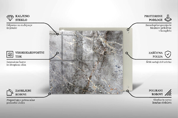 Placă sticla protectie aragaz Textura de piatră