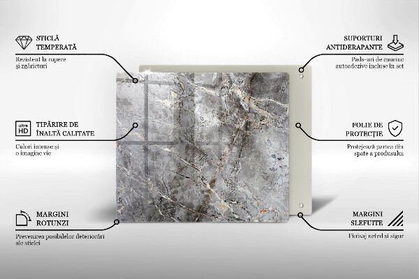 Placă sticla protectie aragaz Textura de piatră