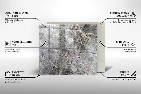 Placă sticla protectie aragaz Textura de piatră