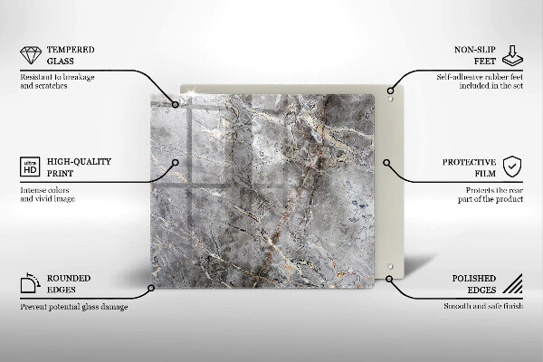 Placă sticla protectie aragaz Textura de piatră