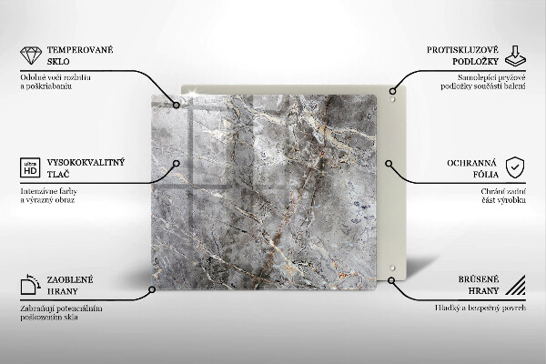 Placă sticla protectie aragaz Textura de piatră