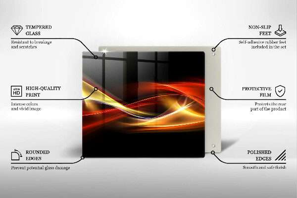 Placă protecție plita Fum și lumină abstracte