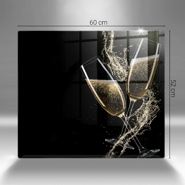 Placă sticla protectie aragaz Pahare de șampanie