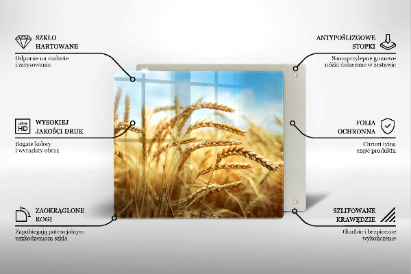 Placă sticla protectie aragaz Spice de cereale în câmp