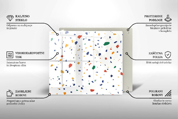 Placă sticla protectie aragaz Gresie colorata