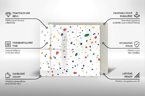 Placă sticla protectie aragaz Gresie colorata