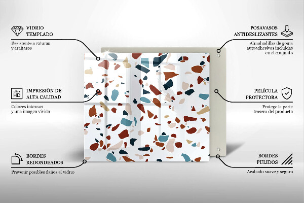 Placă sticla protectie aragaz Piatra decorativa