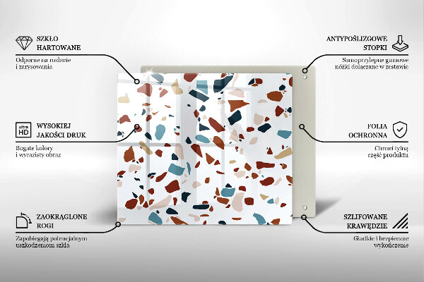 Placă sticla protectie aragaz Piatra decorativa