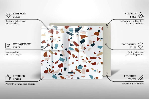 Placă sticla protectie aragaz Piatra decorativa