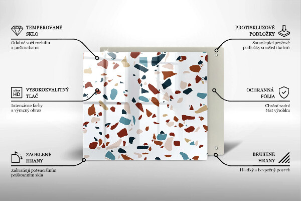 Placă sticla protectie aragaz Piatra decorativa