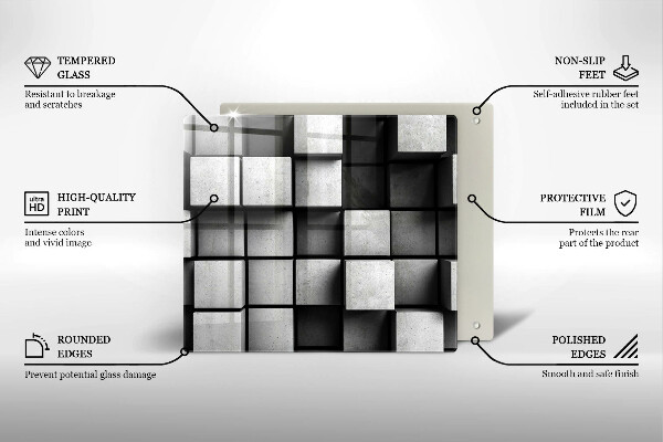 Placă sticla protectie aragaz Fundal cu geometrie 3d