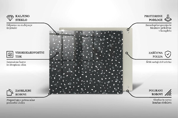 Placă sticla protectie aragaz Piatra decorativa