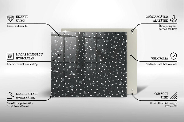 Placă sticla protectie aragaz Piatra decorativa