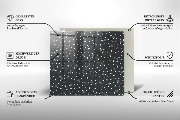 Placă sticla protectie aragaz Piatra decorativa