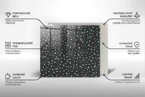 Placă sticla protectie aragaz Piatra decorativa