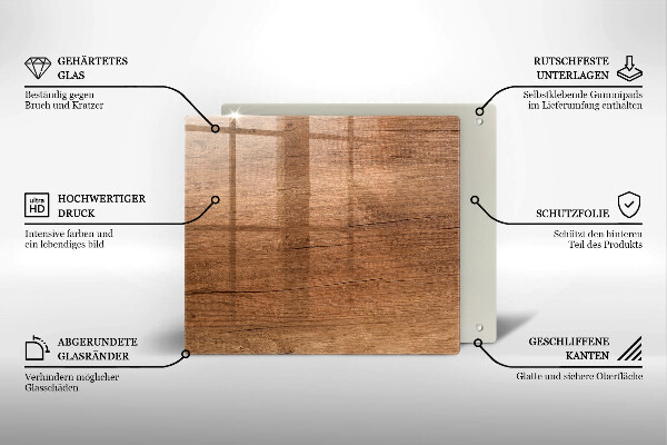 Placă protecție plita Textura lemnului