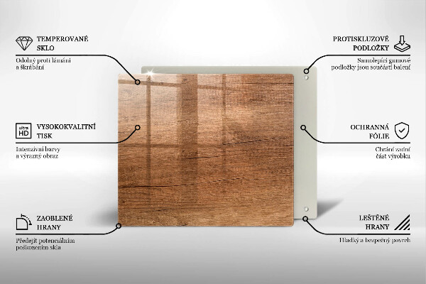 Placă protecție plita Textura lemnului