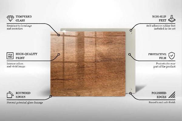 Placă protecție plita Textura lemnului