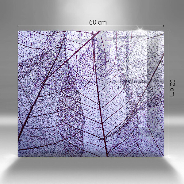 Placă sticla protectie aragaz Frunze cu vene