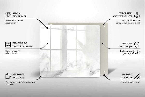 Placă sticla protectie aragaz Marmură modernă
