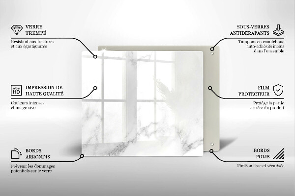 Placă sticla protectie aragaz Marmură modernă