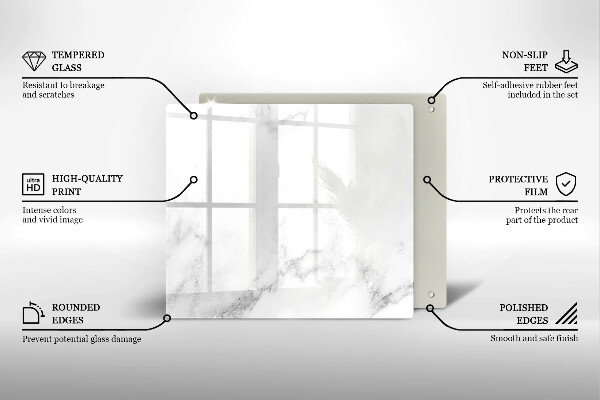 Placă sticla protectie aragaz Marmură modernă