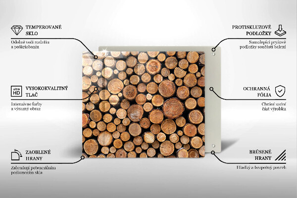 Placă sticla protectie aragaz Trunchiuri de copaci