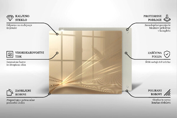 Placă sticla protectie aragaz Abstracția modernă