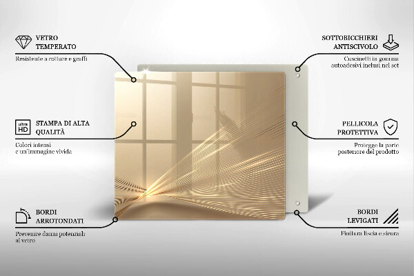 Placă sticla protectie aragaz Abstracția modernă