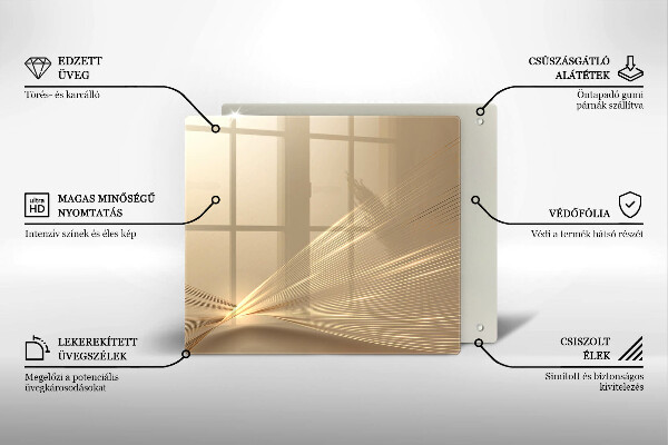 Placă sticla protectie aragaz Abstracția modernă