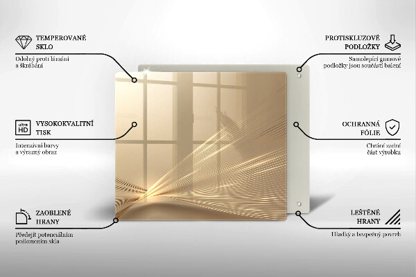 Placă sticla protectie aragaz Abstracția modernă