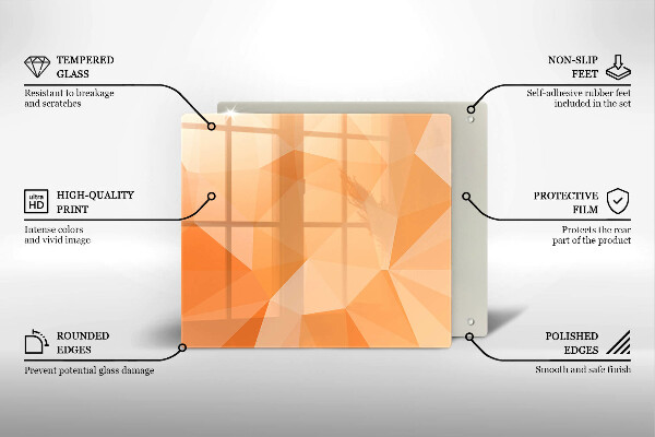 Placă sticla protectie aragaz Fundal geometric