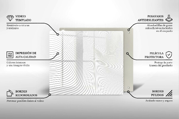 Placă protecție plita Model de linii moderne