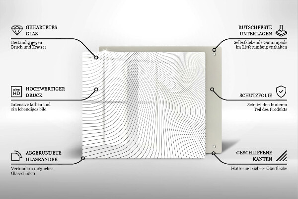 Placă protecție plita Model de linii moderne