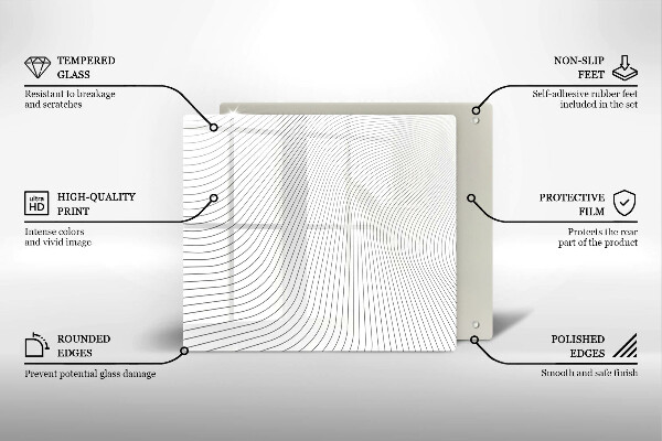 Placă protecție plita Model de linii moderne
